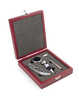 HO0083 Caja de Madera 4 Accesorios
